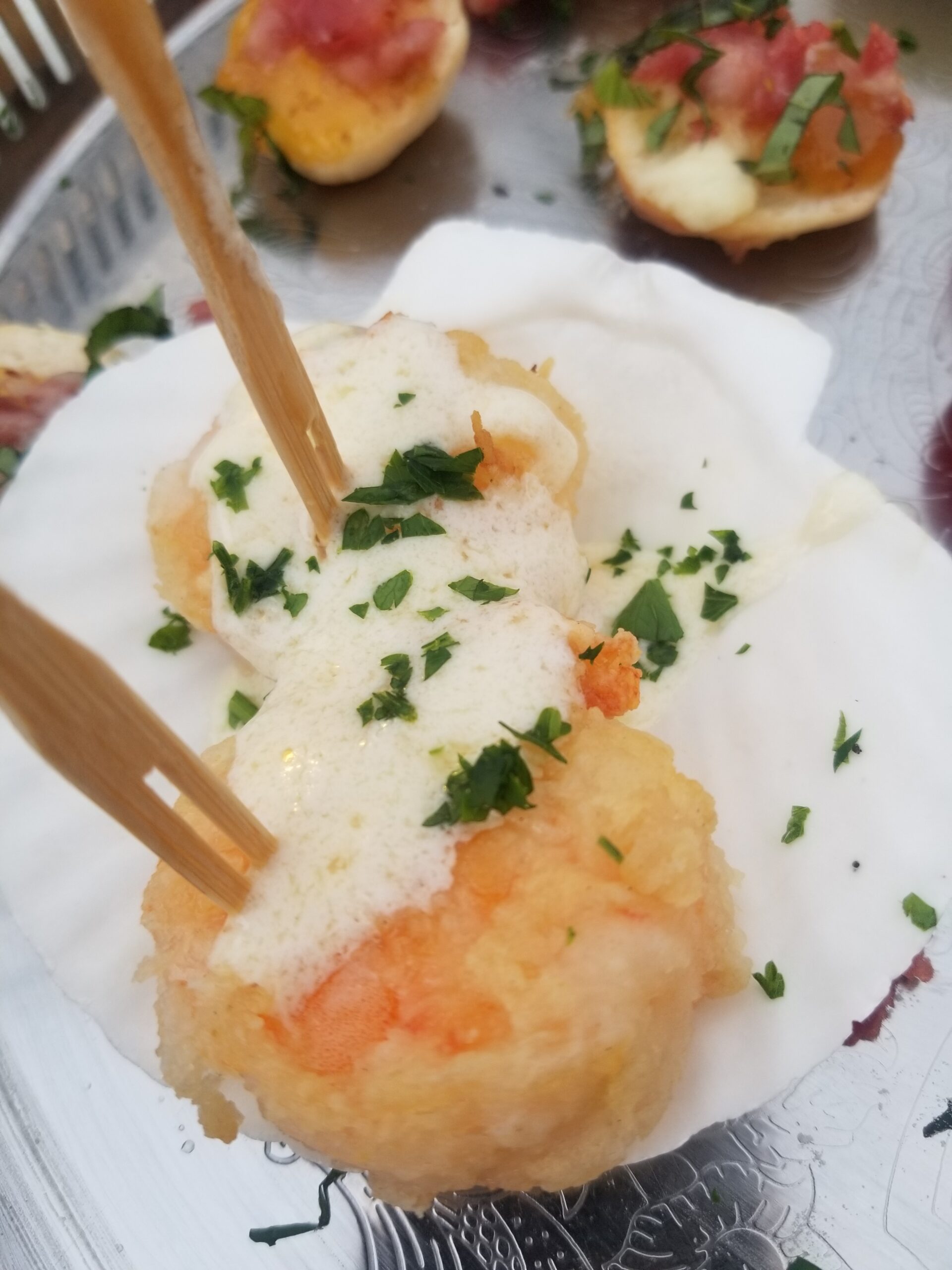 Plate of Food With Chopsticks